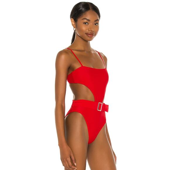 Camila Coelho Swimsuit Womens XS Red Paulista One Piece Cutout Monokini Swimwear - Picture 4 of 10